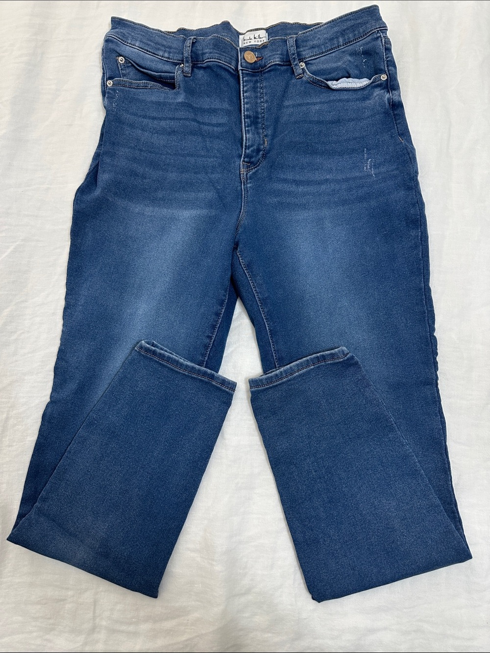 Nicole Miller Soho High-Rise Ankle Skinny Jeans in Dark Blue
